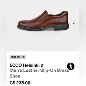 ECCO Helsinki 2,men slip on dressy shoes loafers,sz 6.5 leather!
office,event